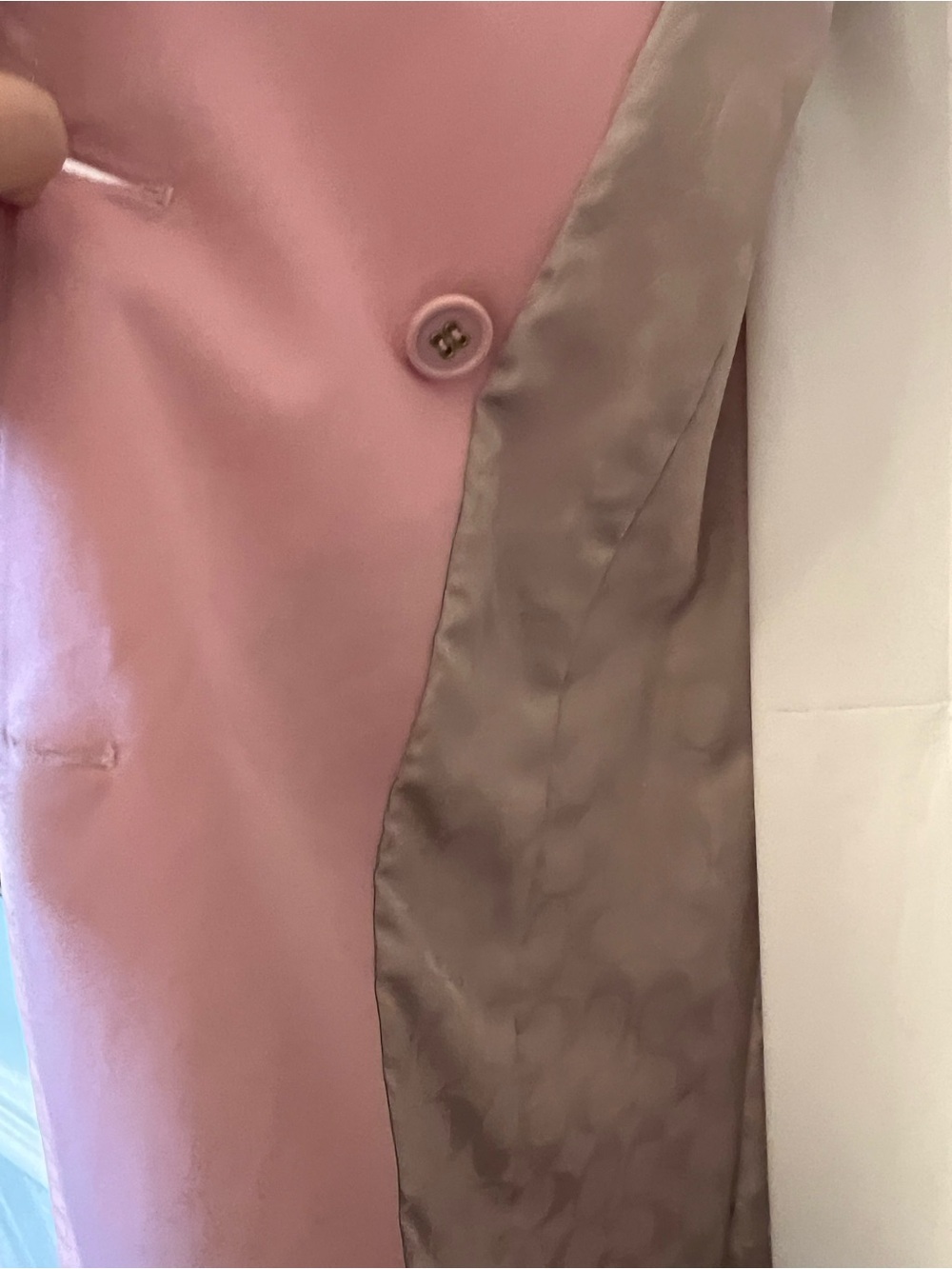 Coach Light Pink Double-Breasted Trench with Tie Belt - Picture 3 of 5